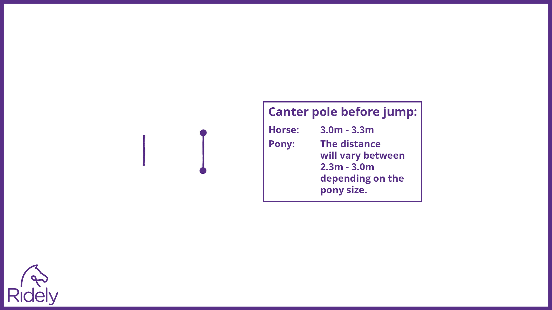 Canter pole before jump